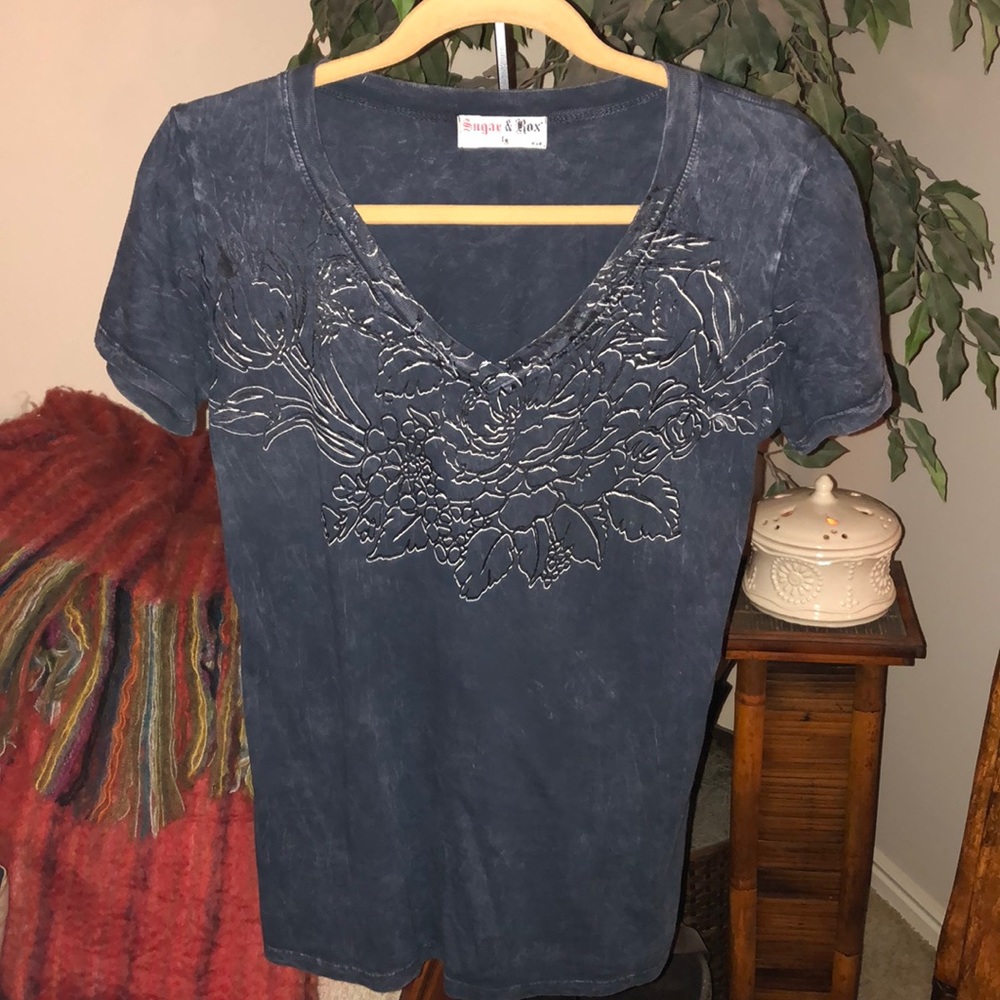 Navy Blue Sugar and Rox T-Shirt